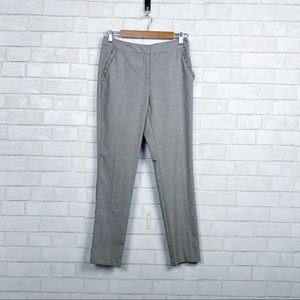 Zara Plaid CIGARETTE PANTS WITH RUFFLED POCKETS